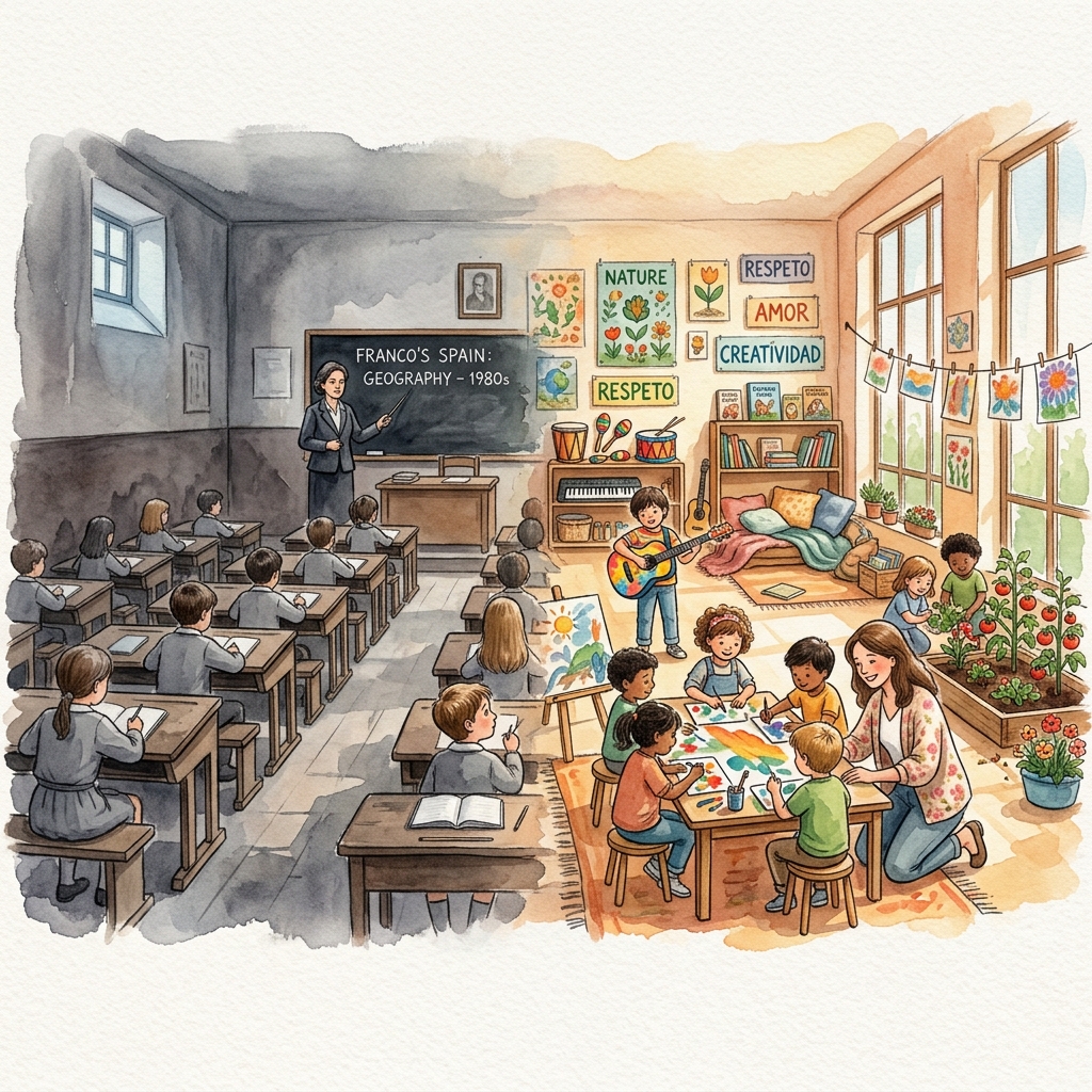 Contraste entre educación tradicional y la innovadora de Paz